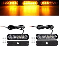 2x Orange Warnleuchte Led