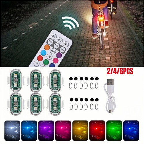 6stk rgb auto led - 2/4/6stk,