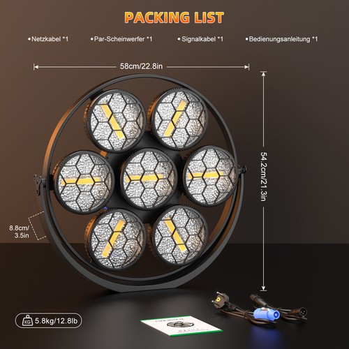 490w cob rgbw led - 490w, par