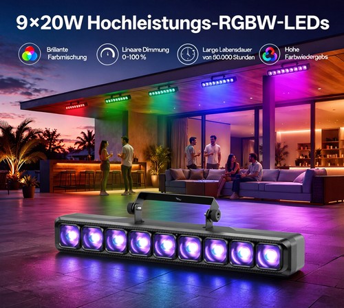 Uking rgbw 180w dmx led - uking, 9
