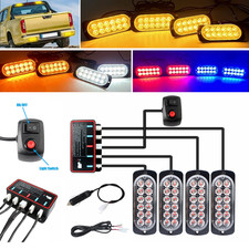 4X 12LED Auto Warnlicht